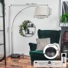 Bassagoda Golvlampa Nickel matt, Svart, 1-ljuskällor