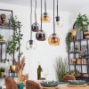 Koyoto Pendellampa, kullampa, Pendelbelysning Amber, Krom, Klart, Rökfärger, 6-ljuskällor