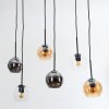 Koyoto Pendellampa, kullampa, Pendelbelysning Amber, Krom, Klart, Rökfärger, 6-ljuskällor