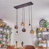 Koyoto Pendellampa, kullampa, Pendelbelysning Amber, Krom, Klart, Rökfärger, 6-ljuskällor