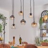 Koyoto Pendellampa, kullampa, Pendelbelysning Amber, Klart, Rökfärger, 6-ljuskällor