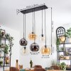 Koyoto Pendellampa, kullampa, Pendelbelysning Amber, Krom, Klart, Rökfärger, 6-ljuskällor