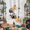 Koyoto Pendellampa, kullampa, Pendelbelysning Amber, Krom, Klart, Rökfärger, 6-ljuskällor