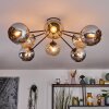 Koyoto Taklampa, kullampa 85 cm Amber, Krom, Rökfärger, 8-ljuskällor