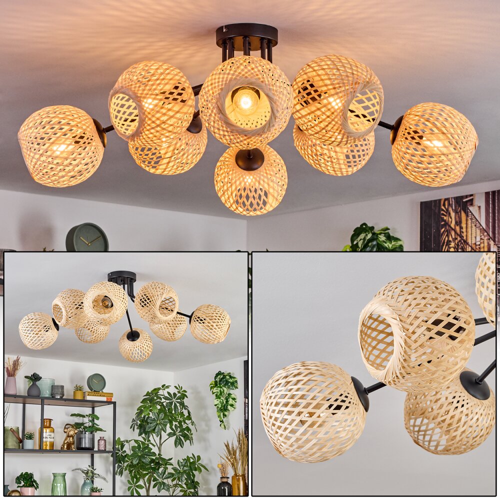 Basto Taklampa Naturfärger, 8-ljuskällor main product photo