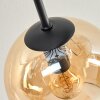 Koyoto Taklampa, kullampa 81 cm Amber, Krom, Klart, Rökfärger, 10-ljuskällor