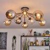 Koyoto Taklampa, kullampa 81 cm Amber, Krom, Klart, Rökfärger, 10-ljuskällor
