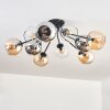 Koyoto Taklampa, kullampa 81 cm Amber, Krom, Klart, Rökfärger, 10-ljuskällor