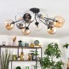 Koyoto Taklampa, kullampa 81 cm Amber, Krom, Klart, Rökfärger, 10-ljuskällor