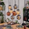 Gastor Pendellampa, kullampa, Pendelbelysning Amber, Krom, Kopparfärg, Rökfärger, 8-ljuskällor