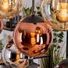 Gastor Pendellampa, kullampa, Pendelbelysning Amber, Krom, Kopparfärg, Rökfärger, 8-ljuskällor