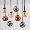 Gastor Pendellampa, kullampa, Pendelbelysning Amber, Krom, Kopparfärg, Rökfärger, 8-ljuskällor