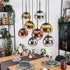 Gastor Pendellampa, kullampa, Pendelbelysning Krom, Guld, Klart, Kopparfärg, Rökfärger, 8-ljuskällor