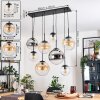Gastor Pendellampa, kullampa, Pendelbelysning Amber, Krom, Klart, Rökfärger, 8-ljuskällor