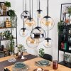 Gastor Pendellampa, kullampa, Pendelbelysning Amber, Krom, Klart, Rökfärger, 8-ljuskällor