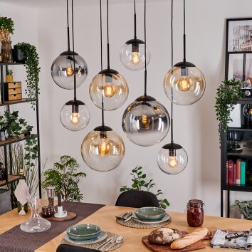 Gastor Pendellampa, kullampa, Pendelbelysning Amber, Klart, Rökfärger, 8-ljuskällor