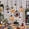 Gastor Pendellampa, kullampa, Pendelbelysning Amber, Krom, Klart, Rökfärger, 8-ljuskällor