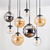 Gastor Pendellampa, kullampa, Pendelbelysning Amber, Krom, Klart, Rökfärger, 8-ljuskällor