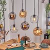 Ripoll Pendellampa, kullampa, Pendelbelysning Amber, Klart, Rökfärger, 6-ljuskällor