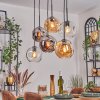 Ripoll Pendellampa, kullampa, Pendelbelysning Amber, Klart, Rökfärger, 6-ljuskällor