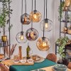 Ripoll Pendellampa, kullampa, Pendelbelysning Amber, Klart, Rökfärger, 6-ljuskällor