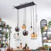 Ripoll Pendellampa, kullampa, Pendelbelysning Amber, Klart, Rökfärger, 6-ljuskällor