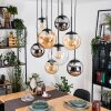 Gastor Pendellampa, kullampa, Pendelbelysning Amber, Krom, Klart, Rökfärger, 8-ljuskällor