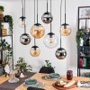 Gastor Pendellampa, kullampa, Pendelbelysning Amber, Krom, Klart, Rökfärger, 8-ljuskällor