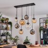 Gastor Pendellampa, kullampa, Pendelbelysning Amber, Krom, Klart, Rökfärger, 8-ljuskällor