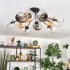 Koyoto Taklampa, kullampa 81 cm Amber, Krom, Klart, Rökfärger, 10-ljuskällor