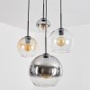 Koyoto Pendellampa, kullampa, Pendellampa Cluster Amber, Krom, Klart, Rökfärger, 4-ljuskällor