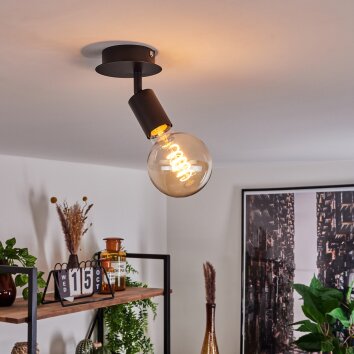 Geira Taklampa, Takstrålkastare Svart, 1-ljuskällor