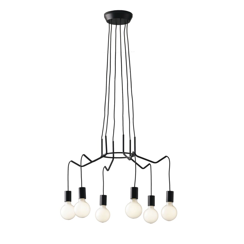 Luce Design HABITAT Pendellampa Svart, 6-ljuskällor main product photo