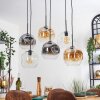 Ripoll Pendellampa, kullampa, Pendelbelysning Amber, Klart, Rökfärger, 6-ljuskällor