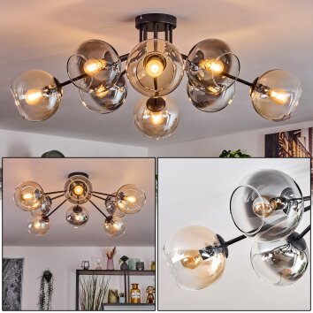 Koyoto Taklampa, kullampa 86 cm Amber, Klart, Rökfärger, 8-ljuskällor