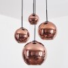Koyoto Pendellampa, kullampa, Pendellampa Cluster Kopparfärg, 4-ljuskällor