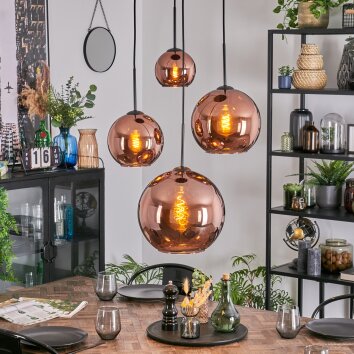 Koyoto Pendellampa, kullampa, Pendellampa Cluster Kopparfärg, 4-ljuskällor