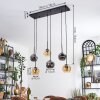 Ripoll Pendellampa, kullampa, Pendelbelysning Amber, Rökfärger, 6-ljuskällor