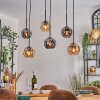 Ripoll Pendellampa, kullampa, Pendelbelysning Amber, Rökfärger, 6-ljuskällor