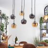 Ripoll Pendellampa, kullampa, Pendelbelysning Amber, Rökfärger, 6-ljuskällor