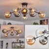 Koyoto Taklampa, kullampa 86 cm Amber, Krom, Klart, Rökfärger, 8-ljuskällor