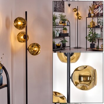 Ripoll kullampa, Golvlampa Guld, 3-ljuskällor