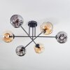Ripoll Taklampa, kullampa Amber, Rökfärger, 6-ljuskällor