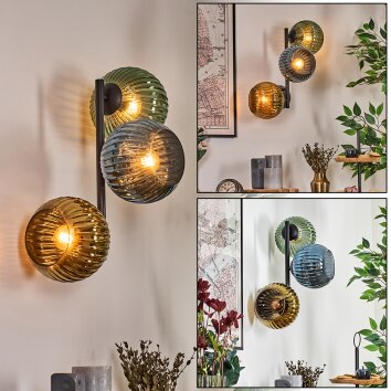 Koyoto kullampa, Vägglampa Blå, Guld, Grön, 3-ljuskällor