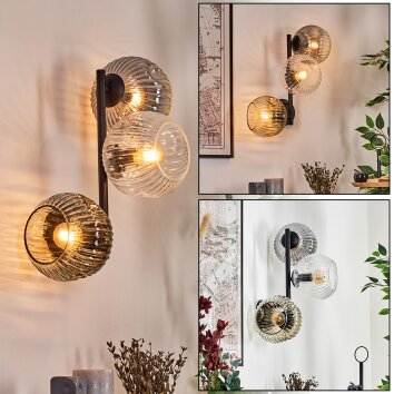 Ripoll kullampa, Vägglampa Amber, Klart, Rökfärger, 3-ljuskällor