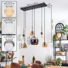 Koyoto Pendellampa, kullampa, Pendelbelysning Amber, Krom, Klart, Rökfärger, 6-ljuskällor
