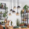 Koyoto Pendellampa, kullampa, Pendelbelysning Amber, Klart, Rökfärger, 6-ljuskällor