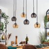 Koyoto Pendellampa, kullampa, Pendelbelysning Amber, Rökfärger, 6-ljuskällor