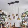 Koyoto Pendellampa, kullampa, Pendelbelysning Amber, Rökfärger, 6-ljuskällor