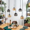 Koyoto Pendellampa, kullampa, Pendelbelysning Amber, Rökfärger, 6-ljuskällor